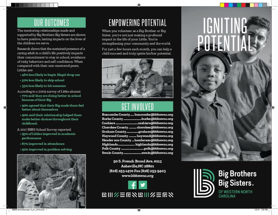 Outreach And Marketing Materials Big Brothers Big Sisters Of Western North Carolina